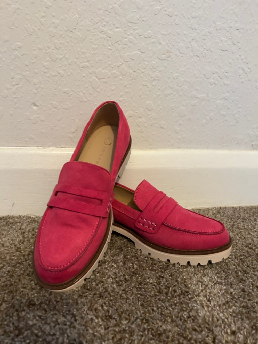 Journee Collection Hot Pink Lug Sole Loafers